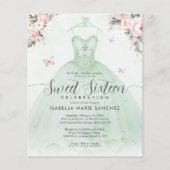 Goedkope Emerald Groen Roze Bloemenjurk Sweet Sixt Flyer