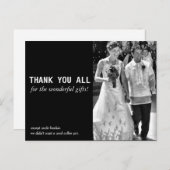 Goedkope en grappige bruiloft bedankkaart briefkaart (Voorkant / Achterkant)