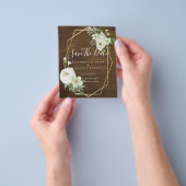 Goedkope foto bewaar data Witte bloemige groene bl Flyer (Hand)