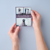 Goedkope Foto Collage Mauve Bruiloft Dank u Flyer (Hand)