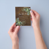 GOEDKOPE Foto Save Dates Eucalyptus Bladeren Groen Flyer (Hand)