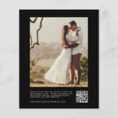 Goedkope Fotoscript QR Code Zwart Bruiloft (Achterkant)
