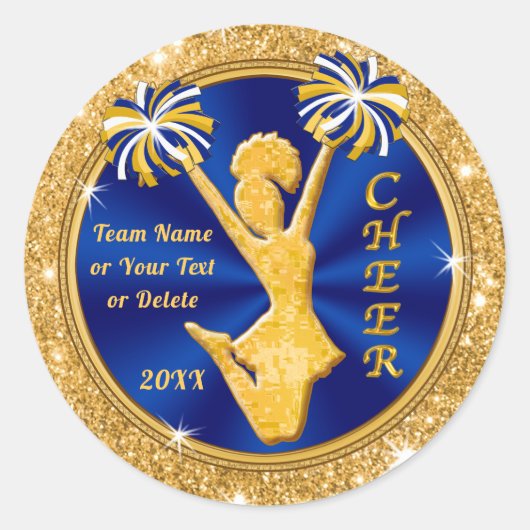 Goedkope gepersonaliseerde cheerleading Stickers (Voorkant)