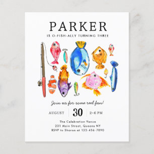 Goedkope Gevist Rod Reel Fun Fish Viste Verjaardag Flyer