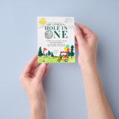 Goedkope Hole in One Golf First Birthday Par-T-shi Flyer (Hand)