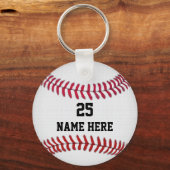 Goedkope ideeën voor het Baseball Team: NAAM & NUM Sleutelhanger (Achterkant)