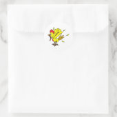 goedkope kip ronde sticker (Tas)