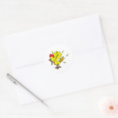 goedkope kip ronde sticker (Envelop)