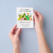 Goedkope Leuke Dino Oerwoud Dinosaurus Verjaardags Flyer (Hand)