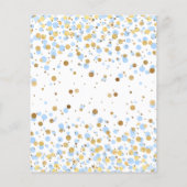 Goedkope Lichtblauw Goud Confetti Meisje 1e Verjaa Flyer (Achterkant)