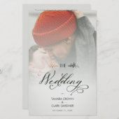 Goedkope Luxury Chic Transparency Wedding Foto (Voorkant / Achterkant)