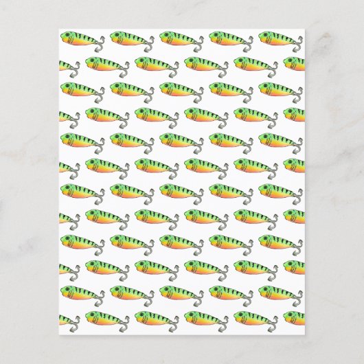 Goedkope O-Fish-al Reel Fun Gone Vist Verjaardag Flyer (Achterkant)