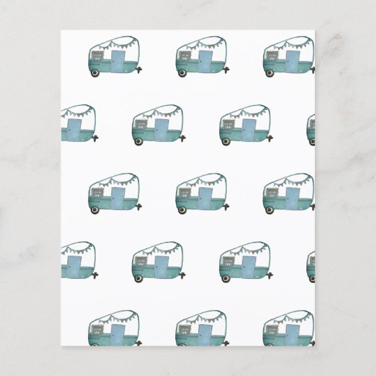 Goedkope One Happy Camper Bossen Camping 1e Verjaa Flyer (Achterkant)