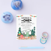 Goedkope ONE Happy Camper Bossen Camping 1e Verjaa Flyer (Enkel)