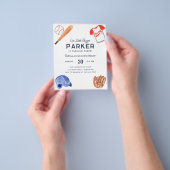 Goedkope Onze Kleine Slugger Bat Baseball Verjaard Flyer (Hand)