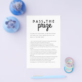 Goedkope Pass de prijs Baby shower spel eenvoudig Flyer (Enkel)