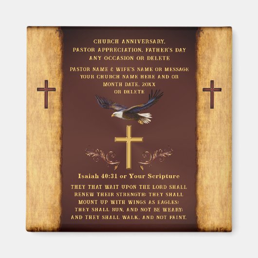 Goedkope religieuze geschenken BULK, kerk partij g Magneet (Voorkant)