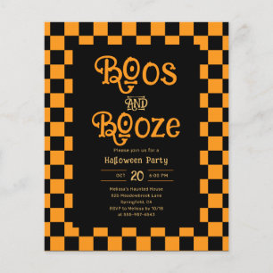 Goedkope Retro Boos en drank Halloween-feest Flyer