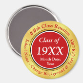 Goedkope rood, wit, goud, klassenreünie gunsten magneet (Voorkant / Achterkant)