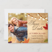 Goedkope Save the Date Magneten | Rustieke huwelij (Voorkant)