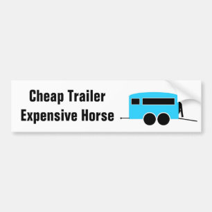 Goedkope trailer duur paard bumpersticker