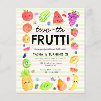 Goedkope TWO-tti Frutti Zomer Fruit 2e Verjaardag Flyer