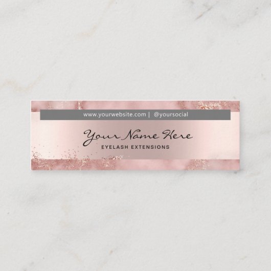 Goedkope wimperextensions mini visitekaartje (Achterkant)