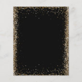 Goedkope Zwart Goud Glitter Lights Ballon Verjaard Flyer (Achterkant)