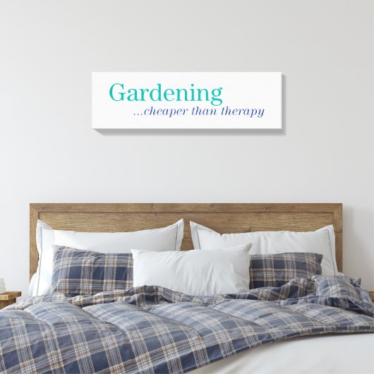 Goedkoper dan therapie canvas afdruk (Insitu (Slaapkamer))