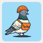 goeie duif vierkante sticker (Voorkant)