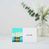 goélette à voile carte de visite (Debout devant)