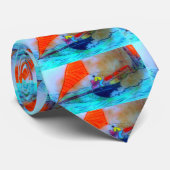 goélette à voile rouge et bleu cravate (Roulé)