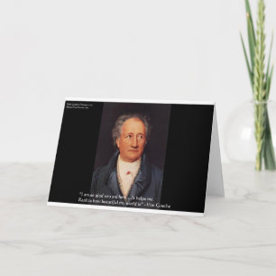 Goethe "Beautiful World" Citation Cartes Cadeaux E