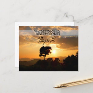 Goethe Inspirerend Quote "Begin het" Briefkaart