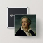 Goethe Vierkante Button 5,1 Cm (Voorkant /achterkant)