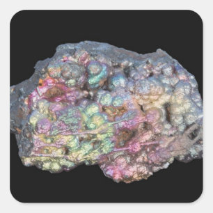 Goethite toont irdescentie vierkante sticker
