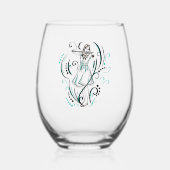 gogelpiephou wijnglas zonder voet (Voorkant)