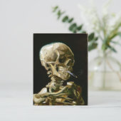 Gogh Head of a Skeleton met een Burning Cigarette Briefkaart (Staand voorkant)