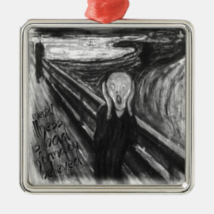 Gogh Mental Remake: De vertoning van Edvard Munch Metalen Ornament