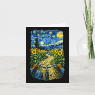 Gogh rijdt grappige fiets kunst fiets  kaart