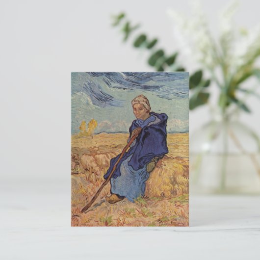 Gogh, Vincent Willem van Die Hirtin 1889 Techniek Briefkaart (Staand voorkant)