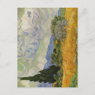 Gogh, Vincent Willem van Weizenfeld mit Zypressen  Briefkaart