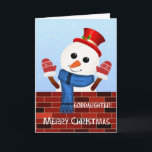 Gogirl Christmas Snowman Carte de vacances<br><div class="desc">Souhaitez un Joyeux Noël à votre fillette. Célébrez la saison des Fêtes avec cette carte de Noël qui présente un bonhomme de neige sympathique à côté d'un mur décoré d'une écriture joyeuse de craie. Habillé d'un casquette rouge et de gants, le bonhomme de neige ajoute une touche ludique et chaleureuse...</div>
