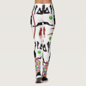 gogo white women long leggings (Achterkant)