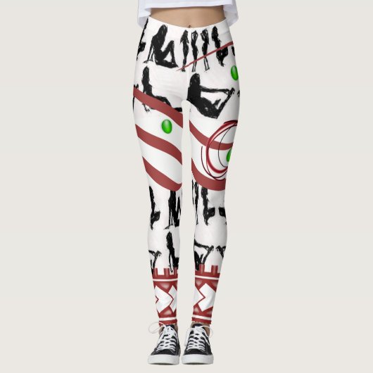 gogo white women long leggings (Voorkant)