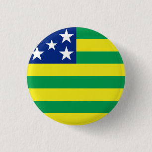 Goiás, Braziliaanse vlaggenknop Ronde Button 3,2 Cm