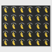 Goin Bananas Funny Fruit Pun Dark BG Cadeaupapier (Vlak)