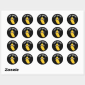 Goin Bananas Funny Fruit Pun Dark BG Ronde Sticker (Vel)