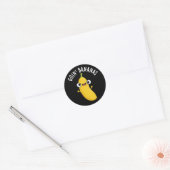 Goin Bananas Funny Fruit Pun Dark BG Ronde Sticker (Envelop)