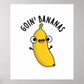 Goin Bananas Funny Fruit Pun Poster (Voorkant)